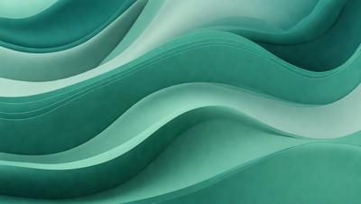 The primary subject of the image is a large, colorful wave. The wave is depicted in a digital art style, with a vibrant green color and a patterned texture. The setting is a blue background, which complements the wave's color and adds to the overall atmosphere of the image.
