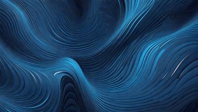 The primary subject of the image is a blue, swirling, and curved pattern. The setting is a blue background, which creates a visually striking contrast with the pattern. The visual style is a combination of digital art and illustration, giving the image a unique and artistic appearance. The dominant colors are blue and white, creating a calming and serene atmosphere.