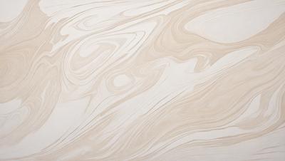 The primary subject of the image is a wall with a patterned design. The setting is a room with a white color scheme. The visual style is a combination of a photo and a drawing, creating a unique and artistic appearance. The dominant colors are white and brown, giving the wall a warm and inviting atmosphere.