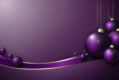 The primary subject of the image is a purple background with a gold stripe. The setting is a wall, and the visual style is a digital art or illustration. The dominant colors are purple and gold, creating a warm and festive atmosphere.