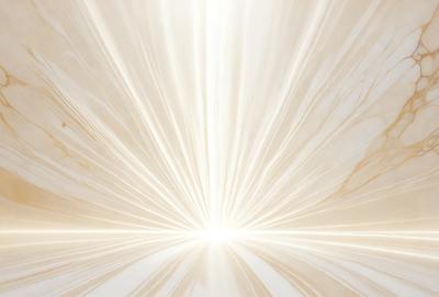 The primary subject of the image is a bright light source, possibly a sun or a light bulb, shining through a white marble surface. The setting is a white marble wall, which serves as the background for the light source. The visual style of the image is a combination of a photo and digital art, as it captures the light source's reflection on the marble surface. The colors in the image are predominantly white, with the light source being the main source of brightness and energy. The overall atmosphere of