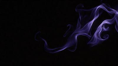 The primary subject of the image is a purple smoke or mist, which is the main object, scene, or focus of the image. The setting or background is a dark, black background, which creates a dramatic and moody atmosphere. The visual style of the image is a digital art or illustration, as it appears to be a digital creation rather than a photo. The colors and mood of the image are predominantly purple, which gives it a mysterious and enigmatic appearance.