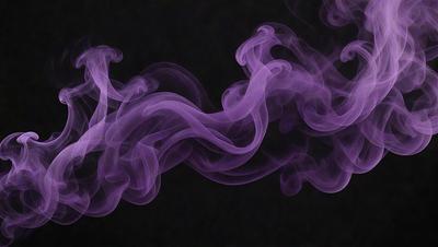 The primary subject of the image is a purple smoke or mist, which is the main focus of the scene. The setting is a dark background, which contrasts with the purple smoke. The visual style of the image is a close-up of the purple smoke, giving it a more dramatic and artistic appearance. The colors and mood of the image are predominantly purple, creating a sense of mystery and intrigue.