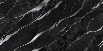 The primary subject of the image is a black and white marble pattern. The setting is a black background, and the visual style is a patterned texture. The dominant colors are black and white, creating a classic and elegant atmosphere.