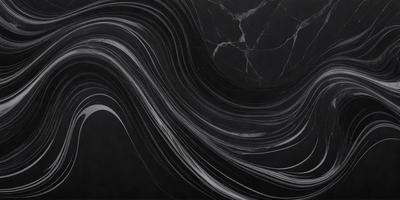 The primary subject of the image is a black and white pattern, which appears to be a marble or stone texture. The setting is a dark background, which contrasts with the pattern. The visual style is a close-up of the pattern, showcasing its intricate details. The colors and mood of the image are predominantly dark and moody, with the black and white pattern adding a sense of depth and sophistication.