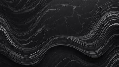 The primary subject of the image is a marble countertop with a black background. The setting is a kitchen or bathroom counter, and the visual style is a close-up of the marble countertop. The countertop has a black and white pattern, giving it a modern and elegant appearance. The colors and mood of the image are predominantly black and white, creating a sophisticated and timeless atmosphere.