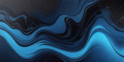 The primary subject of the image is a blue and black swirling pattern, which appears to be a digital art or illustration. The setting is a dark background, and the visual style is a combination of digital art and illustration. The dominant colors are blue and black, creating a moody and dramatic atmosphere.