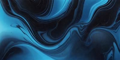 The primary subject of the image is a blue and black swirling pattern, which appears to be a digital art or illustration. The setting is a dark background, and the visual style is a combination of digital art and illustration. The dominant colors in the image are blue and black, creating a moody and dramatic atmosphere.