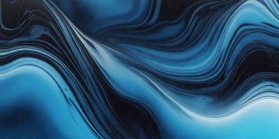 The primary subject of the image is a blue and black swirling pattern, which appears to be a digital art or illustration. The setting is a dark background, and the visual style is a combination of digital art and illustration. The dominant colors in the image are blue and black, creating a moody and dramatic atmosphere.
