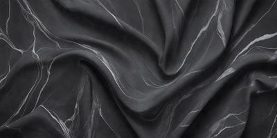 The primary subject of the image is a black and white marble pattern. The setting is a black background, which contrasts with the marble pattern. The visual style is a close-up of the marble pattern, showcasing its intricate details. The colors and mood of the image are predominantly black and white, giving it a classic and elegant appearance.