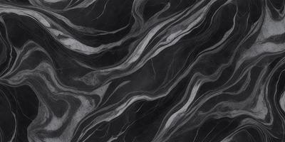 The primary subject of the image is a black and white marble pattern. The setting is a black background, which contrasts with the marble pattern. The visual style is a close-up of the marble pattern, showcasing its intricate details. The colors and mood of the image are predominantly black and white, giving it a classic and elegant appearance.