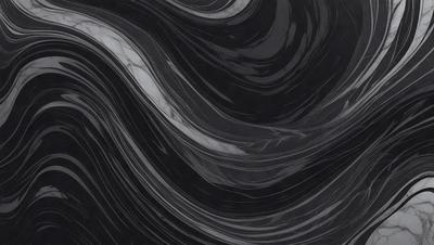 The primary subject of the image is a black and white marble pattern. The setting is a dark background, which contrasts with the marble pattern. The visual style is a close-up of the marble pattern, showcasing its intricate details. The colors and mood of the image are predominantly dark, with the marble pattern being the main focus and source of visual interest.