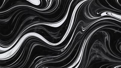 The primary subject of the image is a black and white patterned design, which appears to be a digital art or illustration. The setting is a black background, and the visual style is a combination of artistic and textured elements. The dominant colors are black and white, creating a classic and timeless atmosphere.