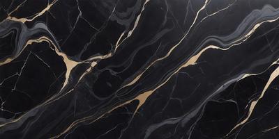 The primary subject of the image is a marble countertop with a gold-colored design. The setting is a kitchen, and the visual style is a close-up of the marble countertop. The colors and mood of the image are predominantly black and gold, giving it a luxurious and elegant appearance.