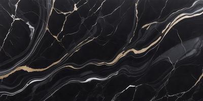 The primary subject of the image is a black and gold marble pattern. The setting is a black background, and the visual style appears to be a photo. The colors and mood of the image are predominantly black and gold, creating a sophisticated and elegant atmosphere.
