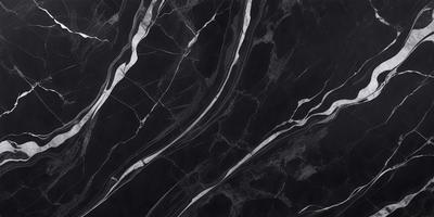 The primary subject of the image is a black and white marble pattern. The setting is a black background, and the visual style is a close-up of the marble pattern. The colors and mood of the image are predominantly black and white, creating a classic and elegant atmosphere.