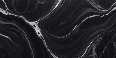 The primary subject of the image is a black and white marble pattern. The setting is a black background, which contrasts with the marble pattern. The visual style is a close-up of the marble pattern, showcasing its intricate details. The colors and mood of the image are predominantly black and white, giving it a classic and elegant appearance.
