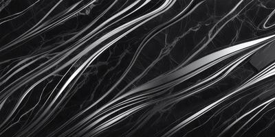 The primary subject of the image is a black and white photo of a marble wall. The setting is a black background, which emphasizes the marble texture. The visual style is a close-up of the marble wall, showcasing its intricate patterns. The colors and mood of the image are predominantly black and white, giving it a classic and elegant appearance.