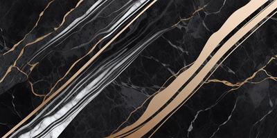 The primary subject of the image is a marble countertop with a gold and black striped pattern. The setting is a kitchen, and the visual style is a close-up of the countertop. The dominant colors are gold and black, creating a luxurious and elegant atmosphere.