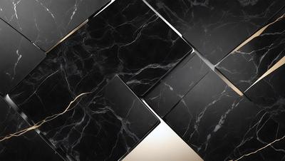 The primary subject of the image is a black marble countertop. The setting is a room with a black marble countertop, and the visual style is a photo. The countertop has a black and white marble pattern, and the overall atmosphere is elegant and sophisticated.