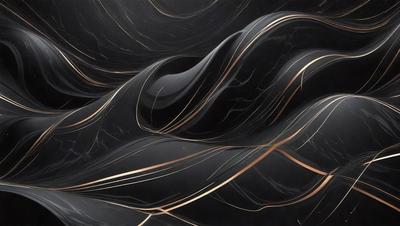 The primary subject of the image is a black and gold swirl pattern, which appears to be a digital art or illustration. The setting is a black background, and the visual style is a combination of digital art and illustration. The dominant colors are black and gold, creating a striking and visually appealing pattern. The overall atmosphere of the image is dynamic and intriguing, with the swirl pattern capturing the viewer's attention.