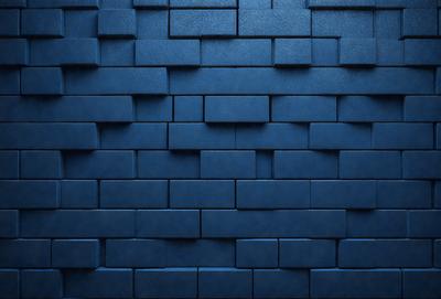 The primary subject of the image is a blue brick wall. The setting is a blue brick wall with a blue background. The visual style is a photo of a blue brick wall. The dominant colors are blue, and the overall atmosphere is calm and serene.