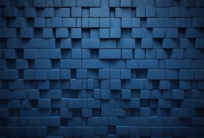 The primary subject of the image is a blue brick wall. The setting is a blue brick wall with a blue background. The visual style is a photo of a blue brick wall. The dominant colors are blue, and the overall atmosphere is calm and serene.