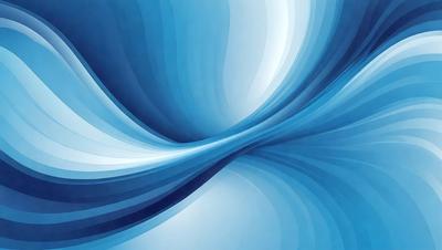 The primary subject of the image is a blue wave, which is the main focus of the scene. The wave is set against a blue background, creating a visually striking contrast. The image is a digital art piece, showcasing the artist's skill in capturing the essence of the ocean's movement. The dominant colors in the image are blue and white, giving it a calming and serene atmosphere.