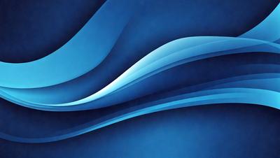 The primary subject of the image is a blue ocean with waves. The setting is a blue background, and the visual style is a digital art or illustration. The dominant colors are blue and white, creating a calm and serene atmosphere.