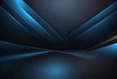 The primary subject of the image is a blue wall with a pattern of blue and white stripes. The setting is a dark room, and the visual style appears to be a digital art or illustration. The dominant colors in the image are blue and white, creating a calm and soothing atmosphere.