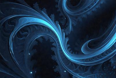 The primary subject of the image is a blue and purple swirl pattern, which appears to be a digital art or illustration. The setting is a dark background, which contrasts with the vibrant colors of the swirl pattern. The visual style suggests that the image is a creative and artistic representation of a swirling motion. The dominant colors are blue and purple, giving the image a calming and serene atmosphere.