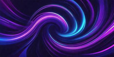 The primary subject of the image is a swirling, colorful pattern that resembles a spiral or a wave. The setting is a dark background, which contrasts with the vibrant colors of the swirl. The visual style appears to be a digital art or illustration, as the swirl is composed of various colors and shapes. The dominant colors are purple, blue, and pink, creating a lively and energetic atmosphere.