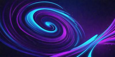 The primary subject of the image is a spiral pattern, which is a prominent feature of the scene. The spiral pattern is displayed in a purple and blue color scheme, creating a visually striking and vibrant atmosphere. The setting or background of the image is a dark, starry night, which adds a sense of depth and contrast to the spiral pattern. The visual style of the image is a combination of digital art and illustration, showcasing the intricate details and artistic elements of the spiral pattern.