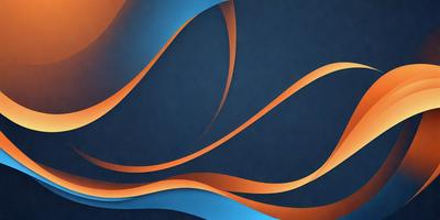 The primary subject of the image is a blue and orange swirl pattern. The setting is a blue background, and the visual style appears to be a digital art or illustration. The dominant colors are blue and orange, creating a vibrant and energetic atmosphere.