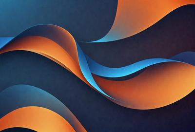 The primary subject of the image is a blue and orange swirl pattern. The setting is a dark blue background, which contrasts with the vibrant colors of the swirl pattern. The visual style appears to be a digital art or illustration, as the swirl pattern is intricately detailed and the colors are rich and saturated. The overall atmosphere of the image is dynamic and visually appealing, with the swirl pattern capturing the viewer's attention.