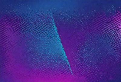 The primary subject of the image is a blue and purple patterned surface. The setting is a dark background, which contrasts with the vibrant colors of the pattern. The visual style appears to be a combination of digital art and illustration, creating a unique and eye-catching design. The dominant colors in the image are blue and purple, giving the scene a calming and serene atmosphere.