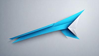 The primary subject of the image is a blue arrow, which is the main object, scene, or focus of the image. The setting or background is a gray surface, which provides a contrasting backdrop for the blue arrow. The visual style of the image is digital art, as it is a digital illustration of the blue arrow. The colors and mood of the image are predominantly blue, giving it a calm and soothing atmosphere.