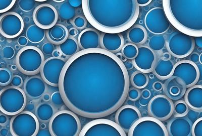 The primary subject of the image is a blue and white pattern, which is a digital artwork. The setting is a blue background, and the visual style is digital art. The dominant colors are blue and white, creating a calm and soothing atmosphere.