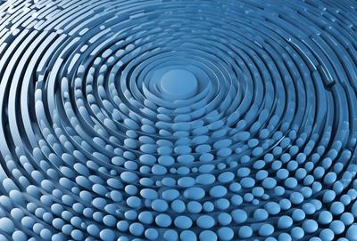 The primary subject of the image is a blue swirl pattern, which is the main object, scene, or focus of the image. The setting or background is a blue surface, and the visual style is a digital art or illustration. The dominant colors and overall atmosphere are blue and calming.