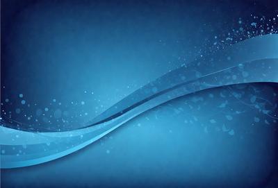 The primary subject of the image is a blue background with a wave-like pattern. The setting is a blue sky, and the visual style is digital art. The dominant colors are blue and white, creating a calm and serene atmosphere.
