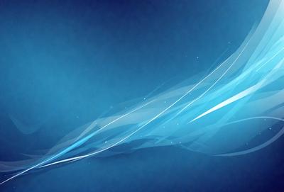 The primary subject of the image is a blue background with a white, flowing, and swirling design. The visual style appears to be a digital art or illustration, creating a sense of motion and fluidity. The colors and mood of the image are predominantly blue and white, giving it a calm and serene atmosphere.