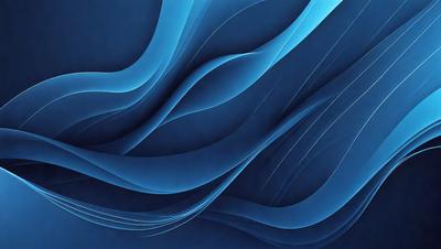 The primary subject of the image is a blue ocean wave. The setting is a blue background, which creates a visually appealing contrast with the wave. The visual style is a digital art or illustration, as the wave is depicted in a detailed and artistic manner. The dominant colors are blue and white, giving the image a calm and serene atmosphere.