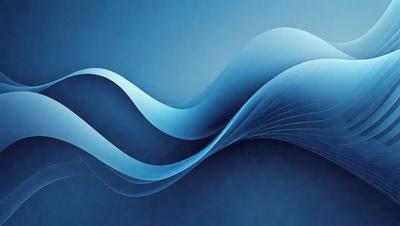 The primary subject of the image is a blue wave, which is the main object, scene, or focus of the image. The setting or background is a blue sky, and the visual style is digital art. The dominant colors and overall atmosphere are blue and calming.