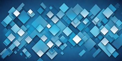 The primary subject of the image is a blue and white geometric pattern. The setting is a blue background, and the visual style is a digital art or illustration. The dominant colors are blue and white, creating a calm and soothing atmosphere.
