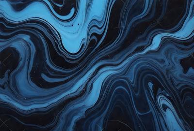 The primary subject of the image is a blue and black swirling pattern, which appears to be a digital art or illustration. The setting is a black and blue background, creating a striking contrast with the swirling pattern. The visual style suggests that the image is a creative and artistic representation of the swirling pattern. The dominant colors are blue and black, giving the image a bold and striking appearance.