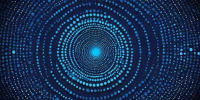 The primary subject of the image is a blue circle with a pattern of white dots. The circle is the main object, and it is set against a blue background. The visual style of the image is digital art, as it appears to be a digital illustration or a digital pattern. The dominant colors in the image are blue and white, creating a calm and soothing atmosphere.