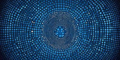 The primary subject of the image is a blue circle with a pattern of white dots. The circle is the main object, and it is set against a blue background. The visual style of the image is digital art, as it appears to be a computer-generated or digitally edited image. The dominant colors in the image are blue and white, creating a calm and soothing atmosphere.