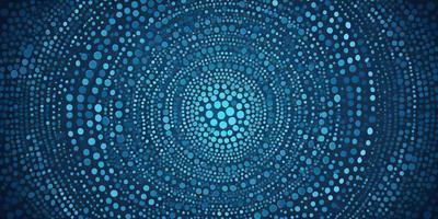 The primary subject of the image is a blue circle with a pattern of blue dots. The circle is the main object, and it is set against a blue background. The visual style of the image is digital art, as it appears to be a computer-generated or digitally edited design. The dominant colors in the image are blue and white, creating a calm and soothing atmosphere.