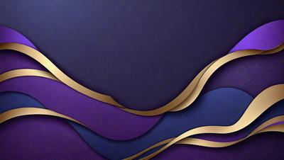 The primary subject of the image is a purple and gold design, which appears to be a digital art or illustration. The setting is a dark background, which contrasts with the vibrant colors of the design. The visual style suggests that the image is a creative and artistic representation of the purple and gold theme. The colors and mood of the image are bold and striking, with the purple and gold colors evoking a sense of luxury and sophistication.