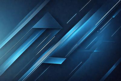 The primary subject of the image is a blue and white geometric pattern. The setting is a blue background, and the visual style appears to be a digital art or illustration. The dominant colors are blue and white, creating a calm and soothing atmosphere.